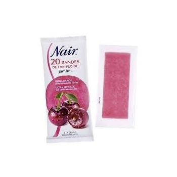[331300-4] NAIR BANDE CIRE FROIDE JAMBES CERISE