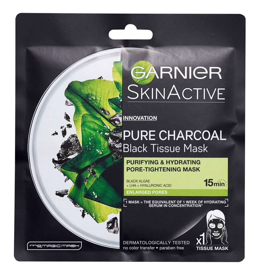 MASQUE TISSU PURIFIANT & HYDRATANT & REDUCTEUR DE PORES SKINACTIVE 3EN1 GARNIER