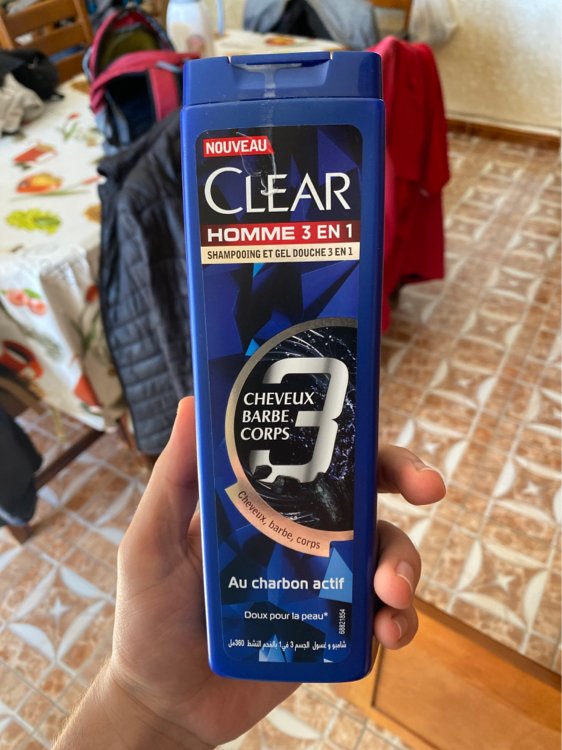 [130601-16] SH HOMME 3EN1  CHARBON ACTIF CLEAR