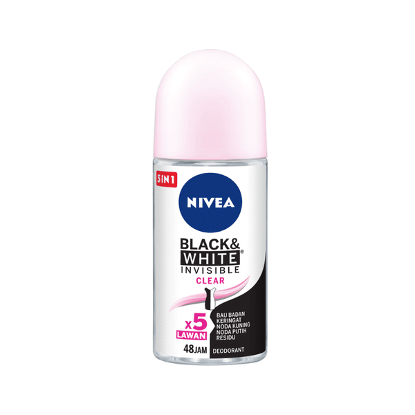 [999777-4] STICK ROLL ON BLACK & WHITE INVISIBLE CLEAR 48H NIVEA