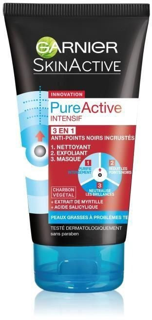 [600541-6] GARNIER PURE ACTIVE ANTI-POINT NOIR 3en1