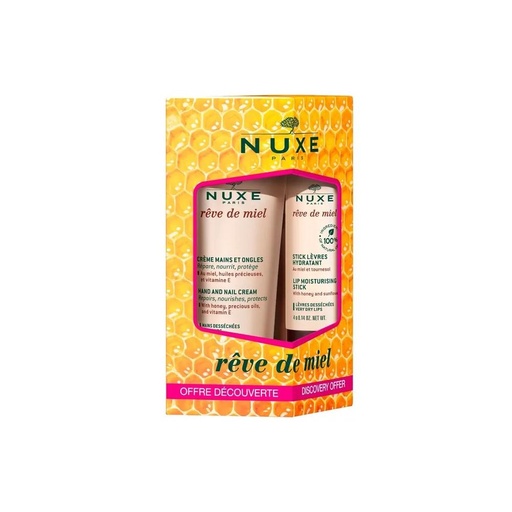 [264680-1] PACK REVE DE MIEL CREME MAINS & ONGLES + BAUMES A LEVRES NUXE