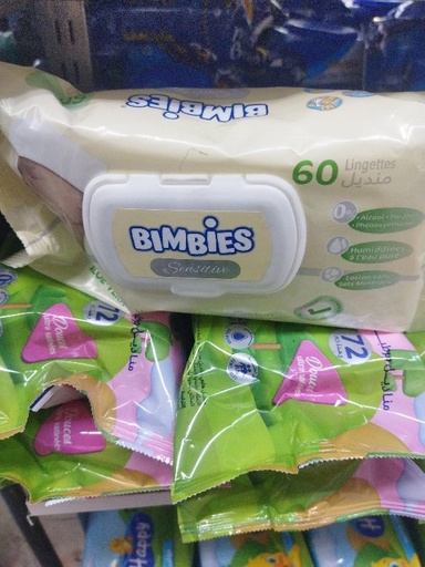 [130552-19]  LINGETTES BEBE SENSITIVE BIMBIES