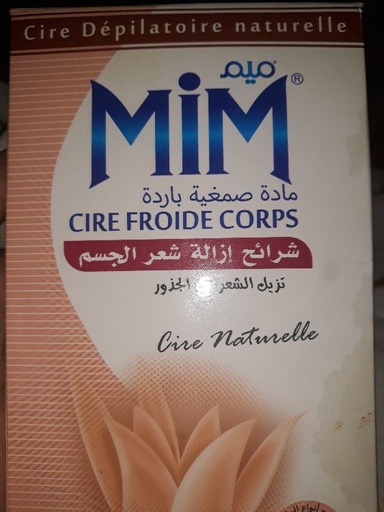 [170-7] MIM BANDES DE CIRE FROIDE CORPS NATURELLE