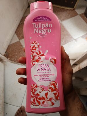 [410751-1] GEL DOUCHE TULIPAN NEGRO FRESA & NATA