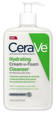 [337875-20] CREME MOUSSANTE CERAVE NETTOYANTE, HYDRATANTE