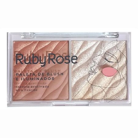 RUBY ROSE BLUSH POWDER & HIGHLIGHTER-PASSION