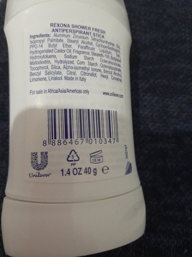 [886467-7] STICK SHOWER FRESH SS ALCOOL 48H REXONA