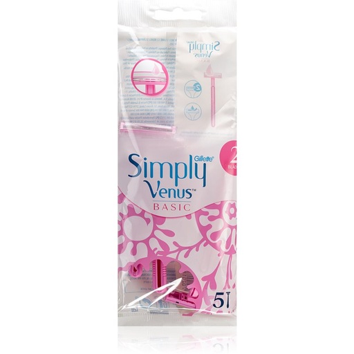 [702018-7] RASOIR SIMPLY VENUS 2 LAMES GILLETTE ROSE